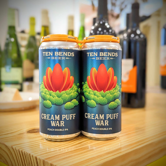 Cream Puff War Peach Double IPA - Ten Bends Beer